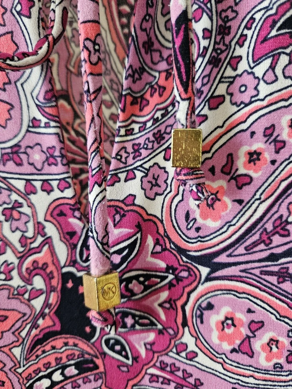 Michael Kors Paisley Pink Sleeveless Ruffle Dress Size XS